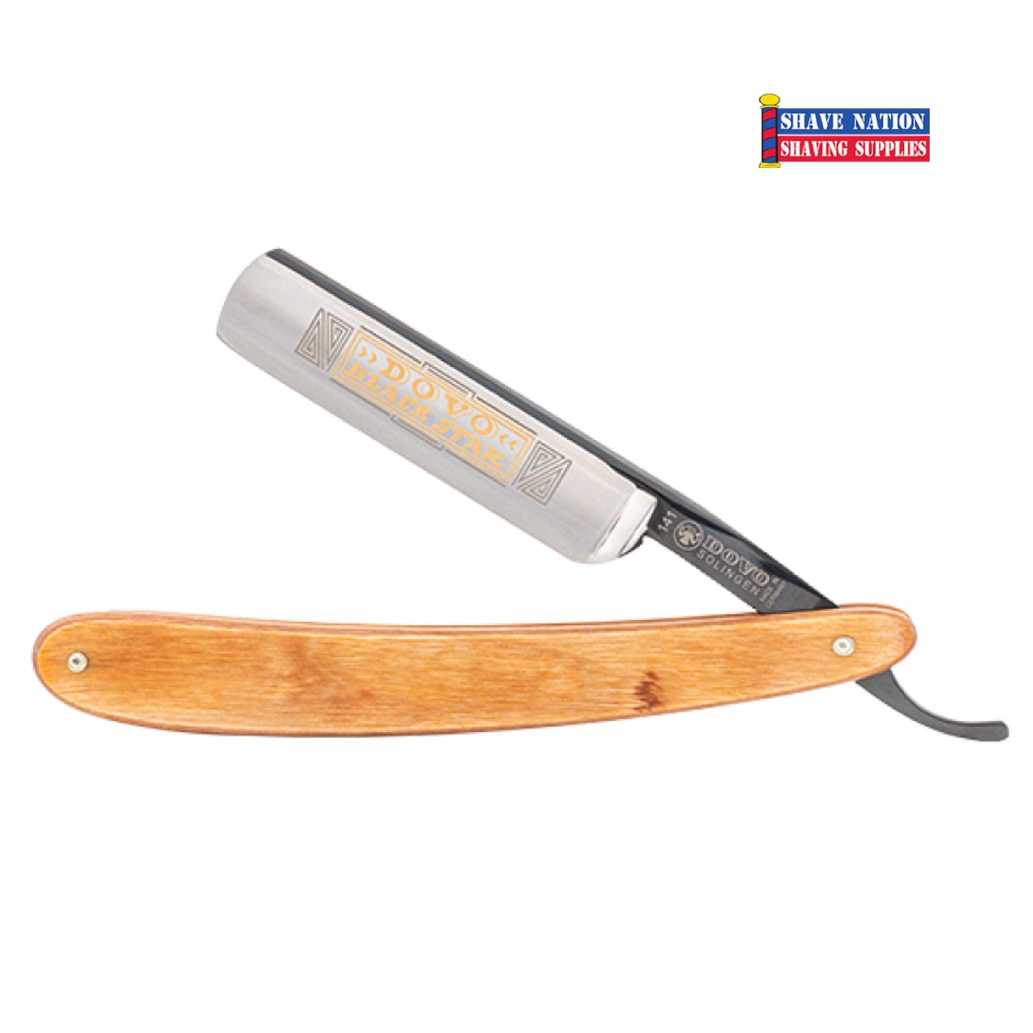 Dovo 5/8 Pakkawood Black Star Straight Razor