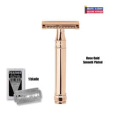 Edwin Jagger Black or Rose Gold Safety Razor Closed Comb