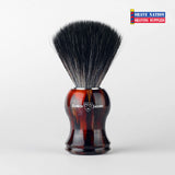 Edwin Jagger Black Synthetic Fiber Brush-Tortoise Handle