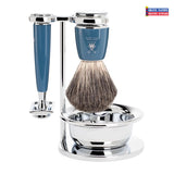 Muhle RYTMO Petrol Blue 4 Pc Closed Comb Safety Razor Set