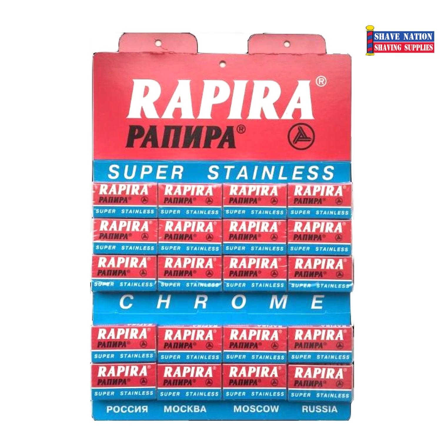 Rapira Super Stainless DE Blades 100ct