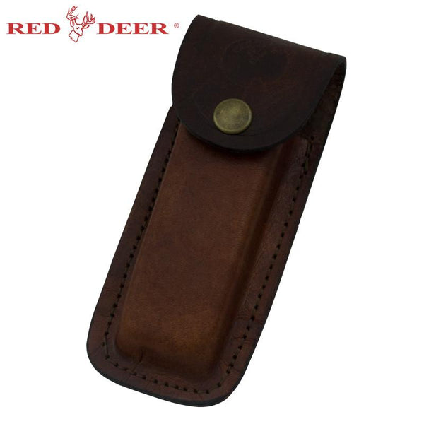 Red Deer Genuine Leather Folding Knife Carrying Case Shave Nation