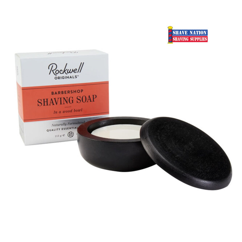 Rockwell Shaving Soap in Wood Bowl BARBERSHOP