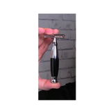 Shave Nation Black and Chrome Closed Comb Safety Razor with Blades