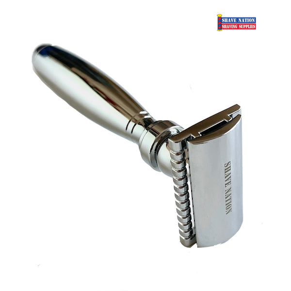 Shave Nation CHROMAX Heavy Closed Comb Safety Razor | Shave Nation