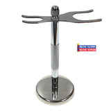 Shave Nation Deluxe Chrome Razor & Brush Stand