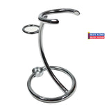 Shave Nation Curved Razor & Brush Stand-Chrome