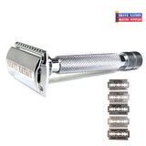 Shave Nation Gripper Closed Comb Safety Razor with Blades