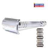 Shave Nation SN246 Open Comb Safety Razor with Blades