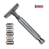 Shave Nation SN272 Sure-Grip Closed Comb Safety Razor with Blades