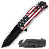 Tiger-USA Spring Assisted Knife - Serrated