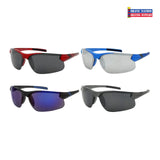 Sport Wrap Semi-Rimless Sunglasses