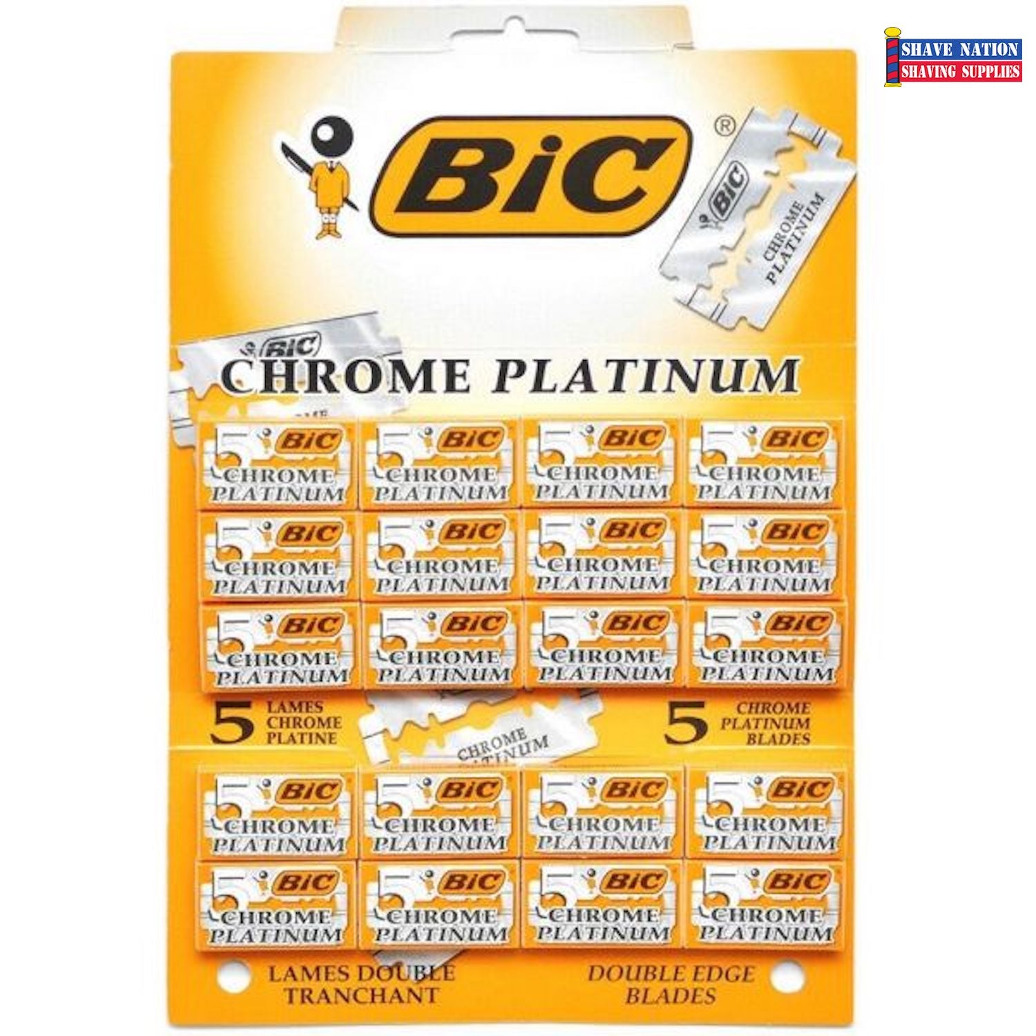 Bic Chrome Platinum DE Blades 100ct (Greece)