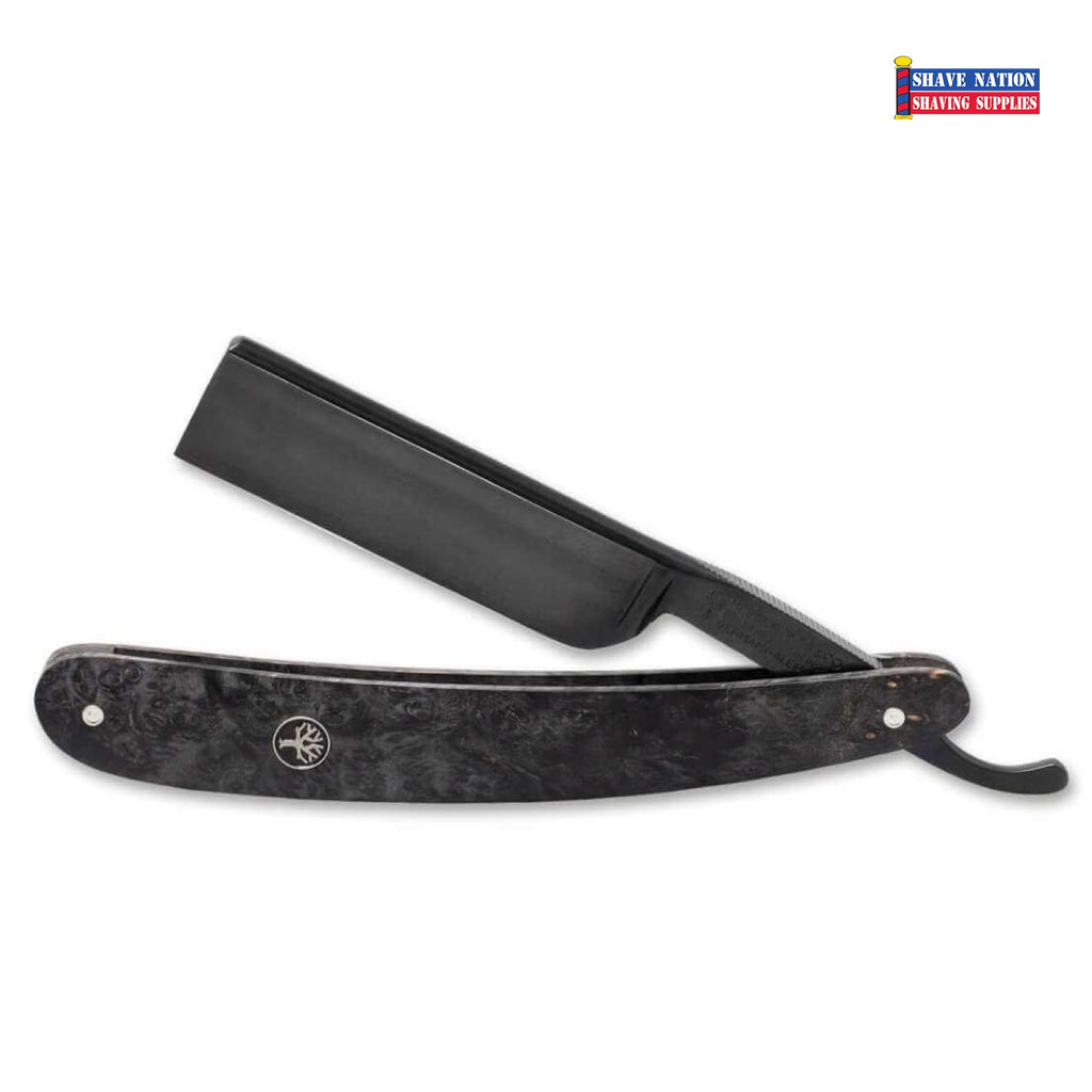 Boker 6/8 Straight Razor with Black Amboina Handles