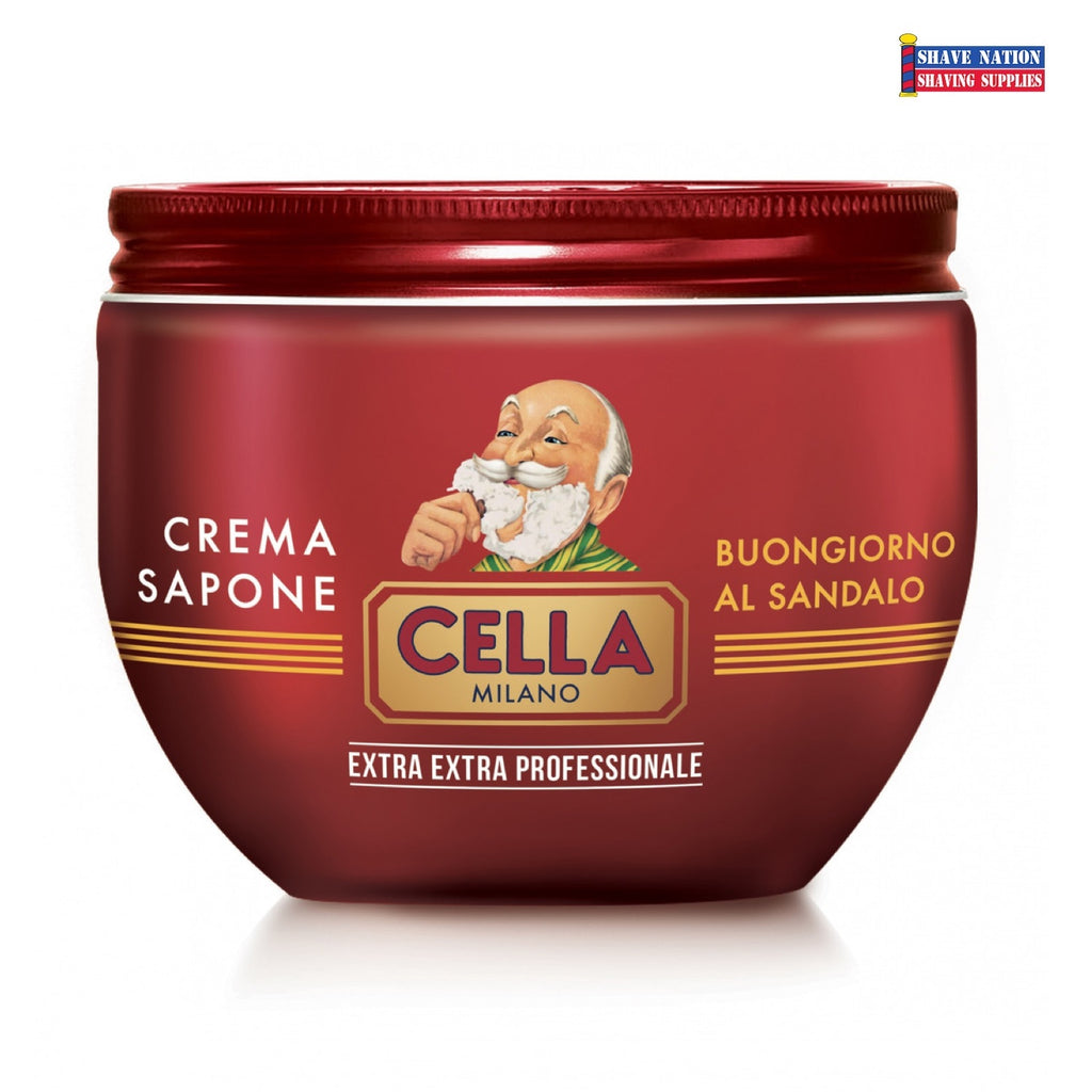 NEW! Cella Buongiorno Al Sandalo Sandalwood Professional Shaving Soap 300ml Jar