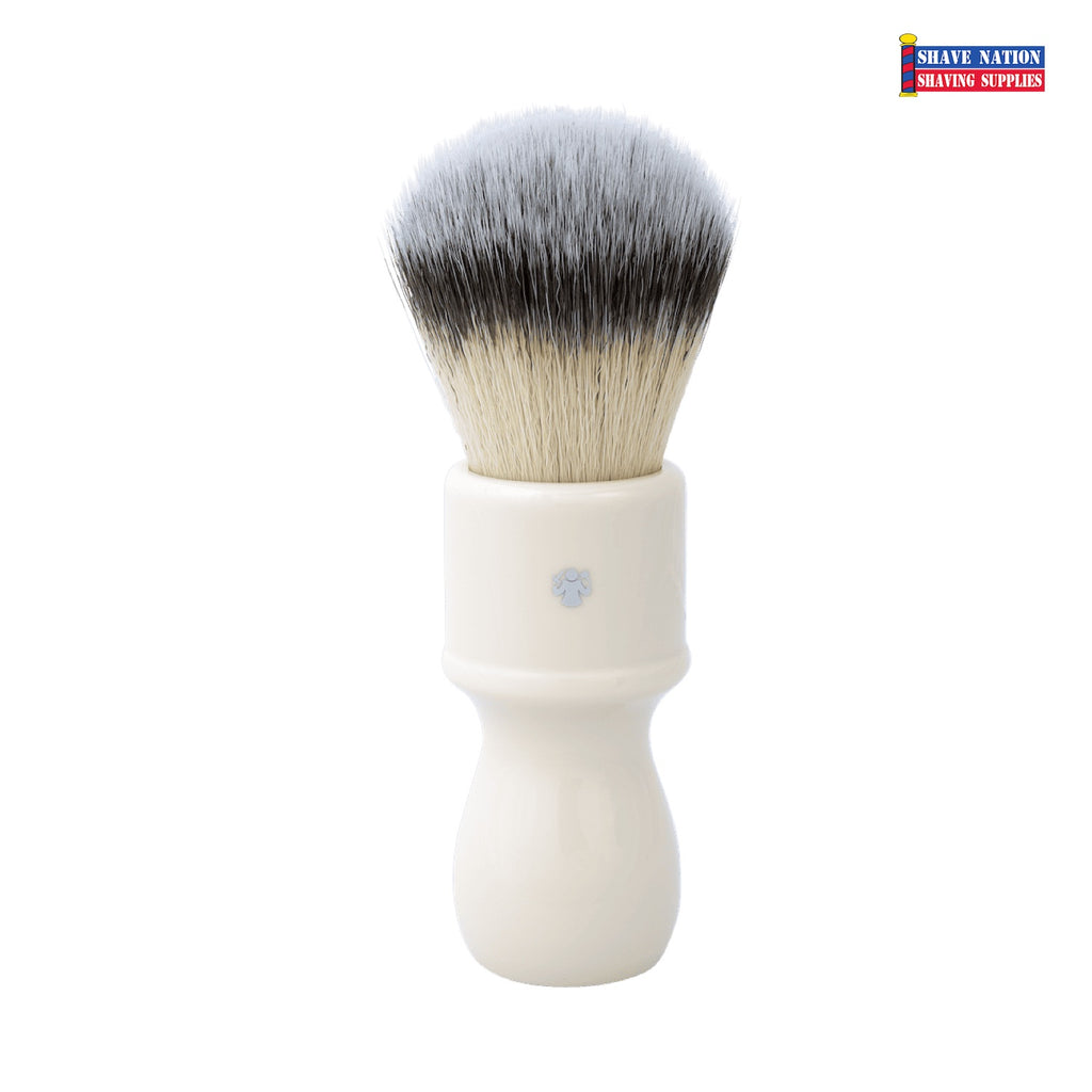Dovo Synthetic Fiber Brush with Long Ivory Handle