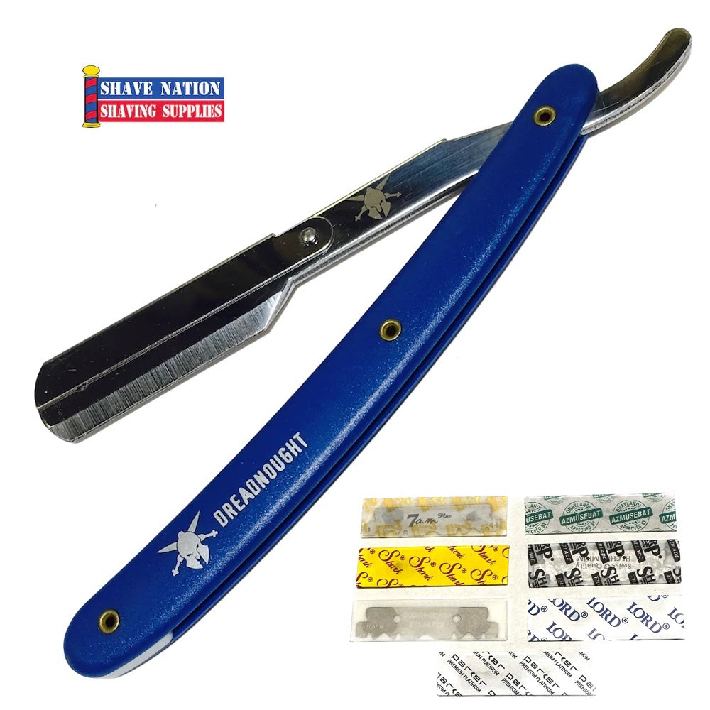 Dreadnought Shavette Straight Razor with 6 Free Blades
