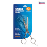 Feather Switch-Blade Shear 5.5" including finger rest- Made in Japan