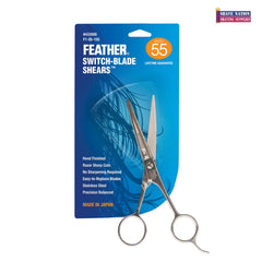 Feather Switch-Blade Shear 5.5" including finger rest- Made in Japan