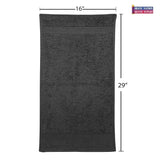 COLORSAFE™ 100% Cotton Towels - 6 Pack - Black