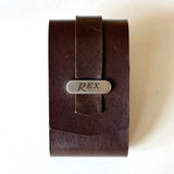Scratch Dent-Rex Supply Co Walnut & Leather Safety Razor Travel Case