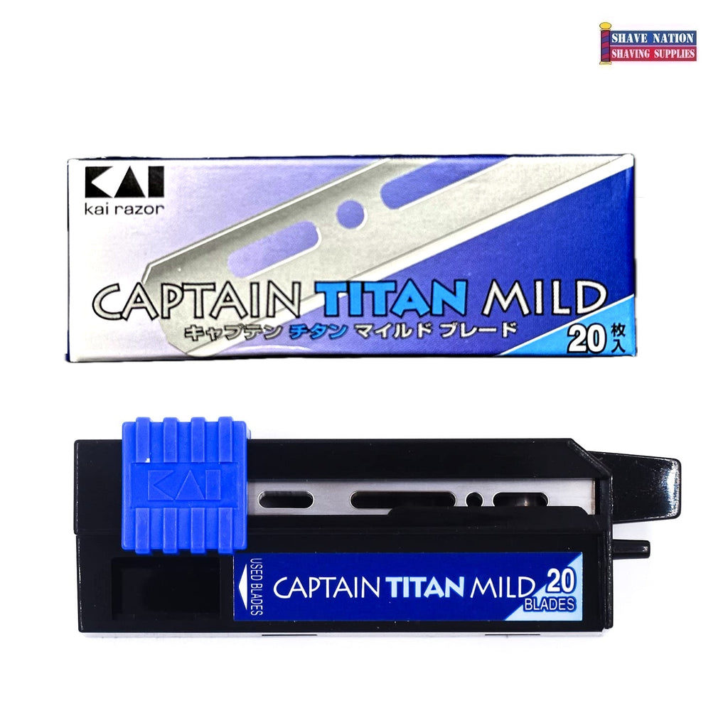 Kai Captain Titan Mild Razor Blades for Feather Artist Club & Kai - 20 Ct.