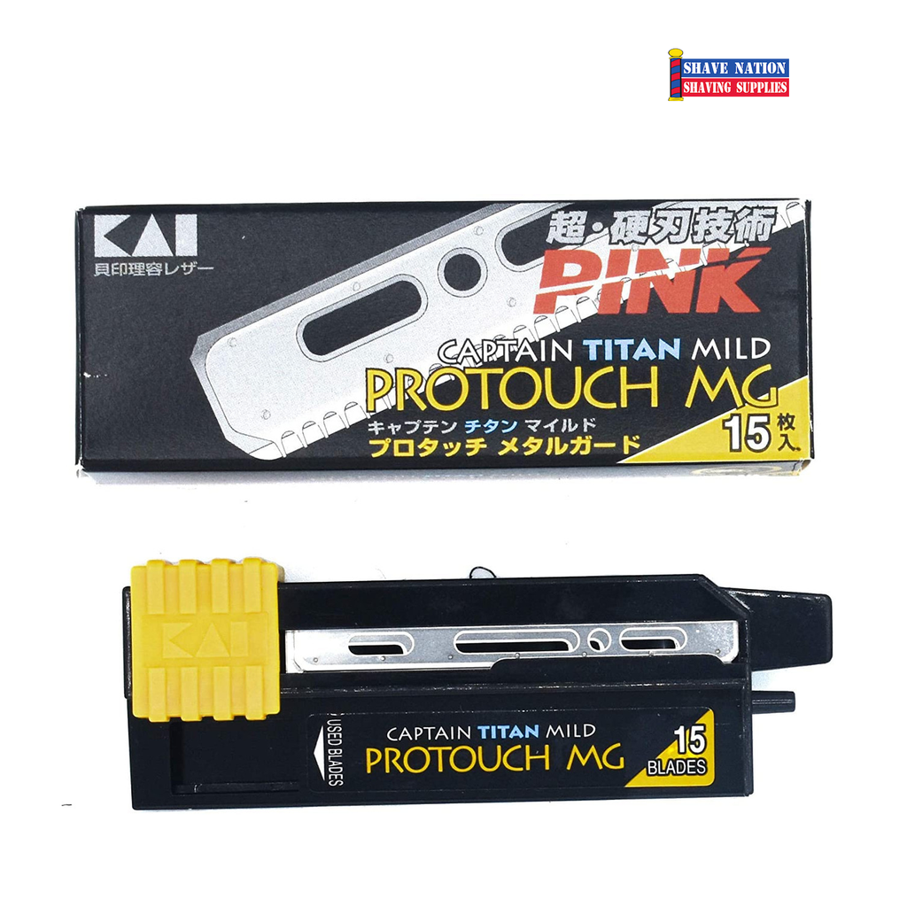 Kai Captain Titan Mild ProTouch MG Razor Blades for Feather Artist Club & Kai - 15 Ct.