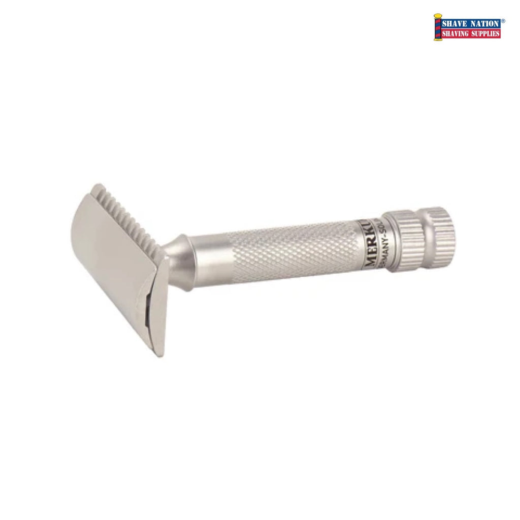 MERKUR 11 INOX Open Comb Flat Bar Safety Razor Satin Stainless Steel