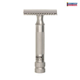 MERKUR 11 INOX Open Comb Flat Bar Safety Razor Satin Stainless Steel