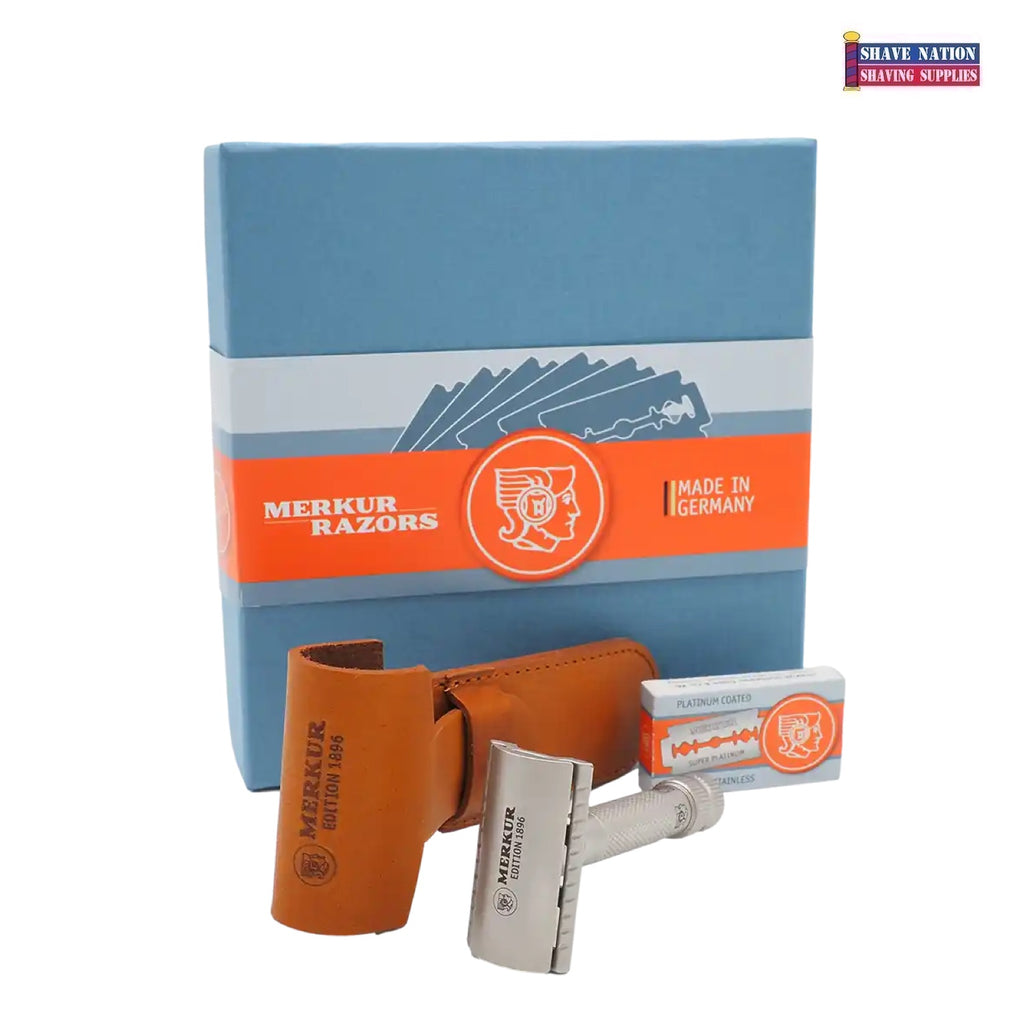 NEW! Merkur 34 INOX Stainless Steel Closed Comb 2 Piece Special Edition 1896 Safety Razor