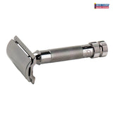 NEW! Merkur 34 Metallic Grey 2 Piece Flat Bar Safety Razor
