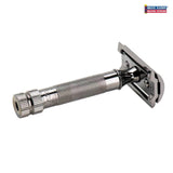 NEW! Merkur 34 Metallic Grey 2 Piece Flat Bar Safety Razor