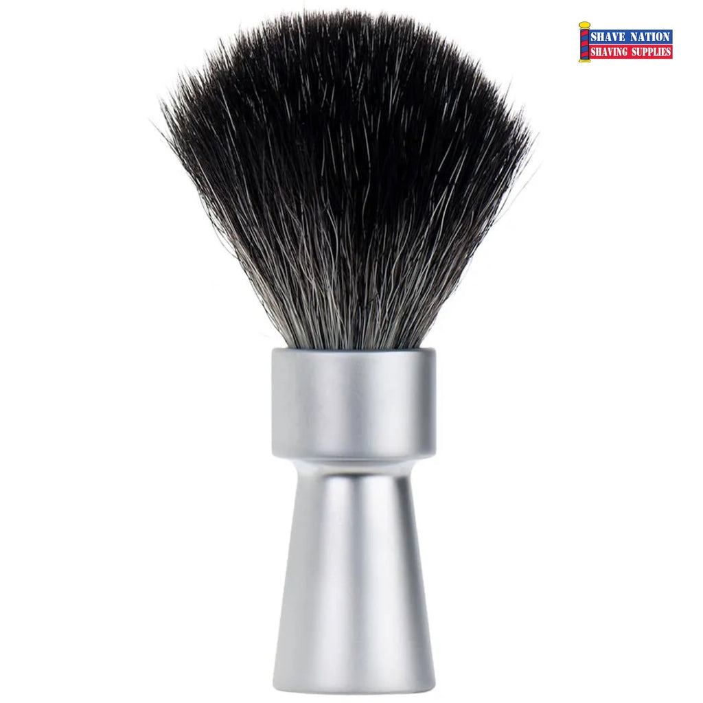 Merkur Futur Synthetic Brush with Matte Satin Chrome Handle