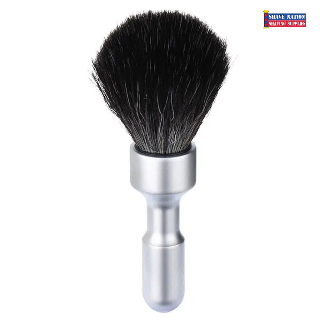 Merkur Futur Synthetic Black Brush with Matte Satin Handle