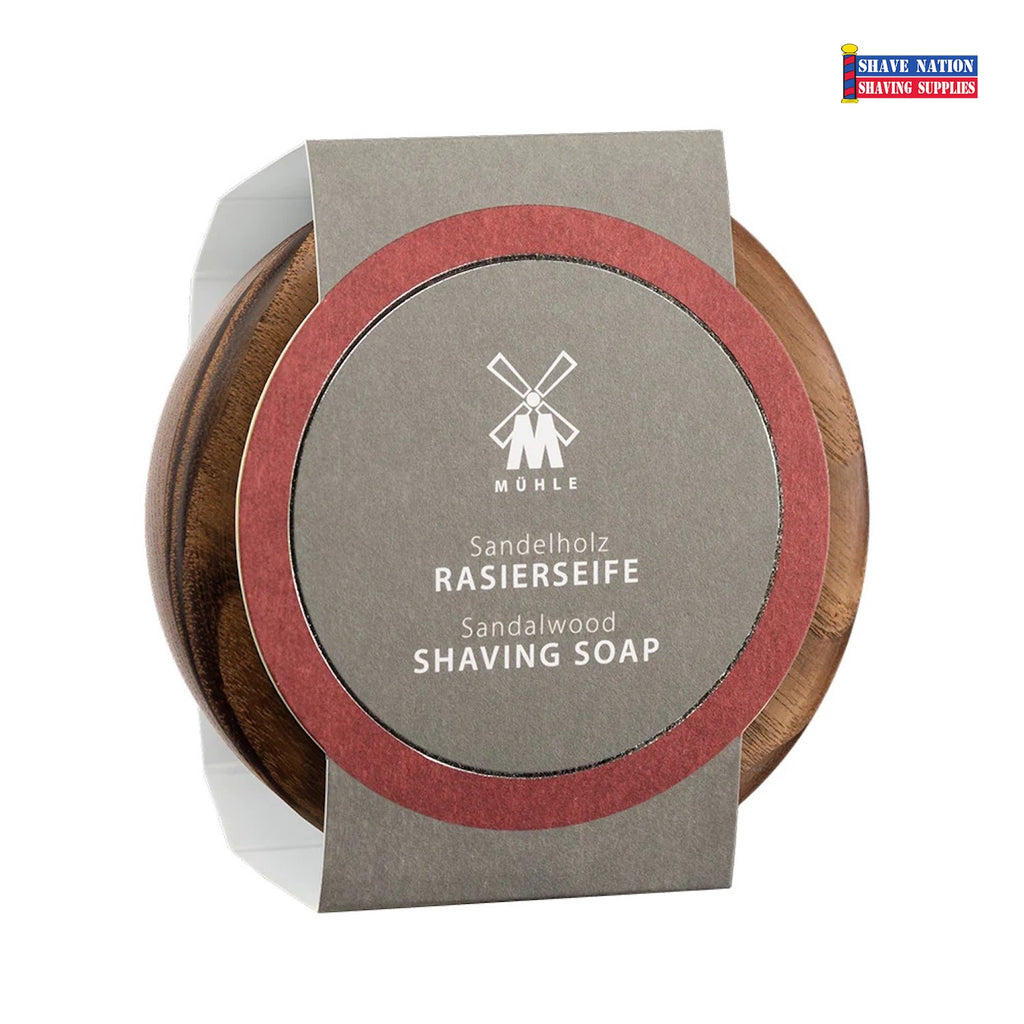 Mühle Sandalwood Shaving Soap in Wooden Bowl