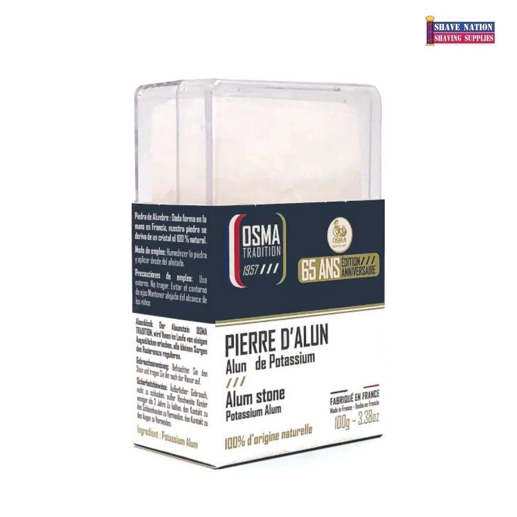 Osma Tradition Alum Block Post Shave Astringent 100g with Storage Case