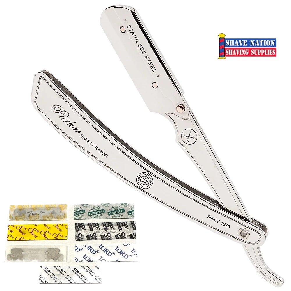 Parker SRX Shavette Razor with 7 free blades | Shave Nation Shaving ...