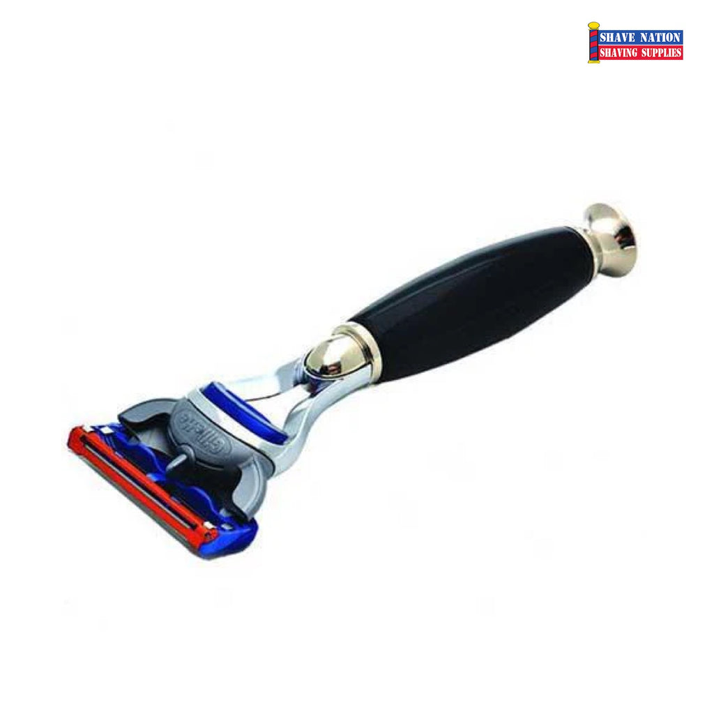 PureBadger Black & Chrome Fusion Head Cartridge Razor