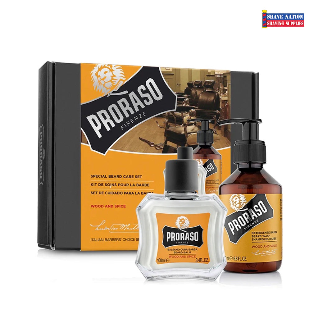 Proraso Beard Care Duo Box-Wood & Spice-Wash & Balm