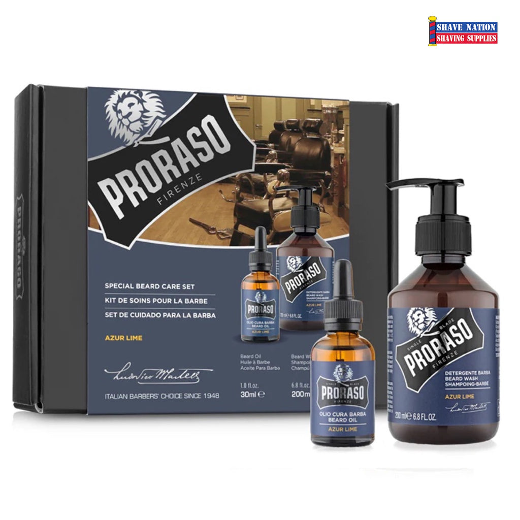 Proraso Beard Care Duo Box-Azur Lime-Wash & Oil