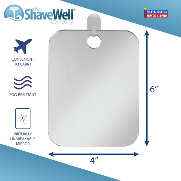 Shave Well Locker Mirror for School, Office, Work w/ Adhesive Hook ...