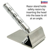 The Goodfellas Smile Stainless Steel Safety Razor Stand