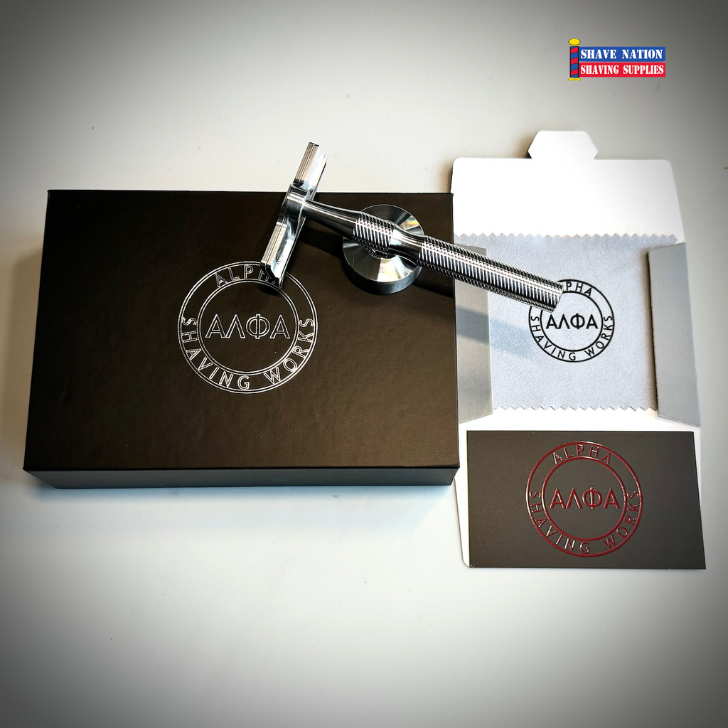 Alpha Spirit AC Single Edge Razor with Stand and Gift Box