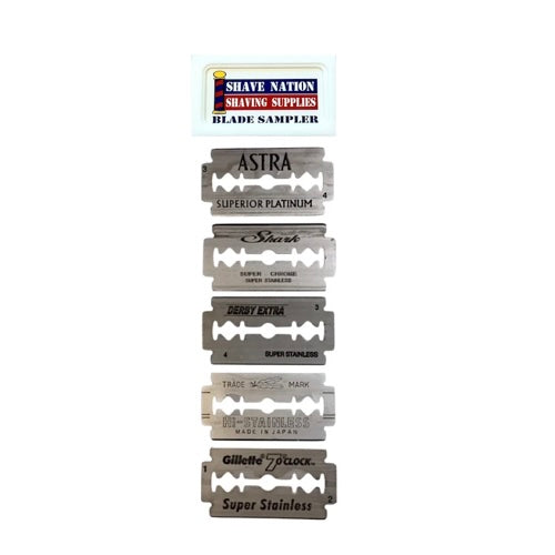 Shave Nation Double Edge Razor Blade Sampler | Shave Nation Shaving ...