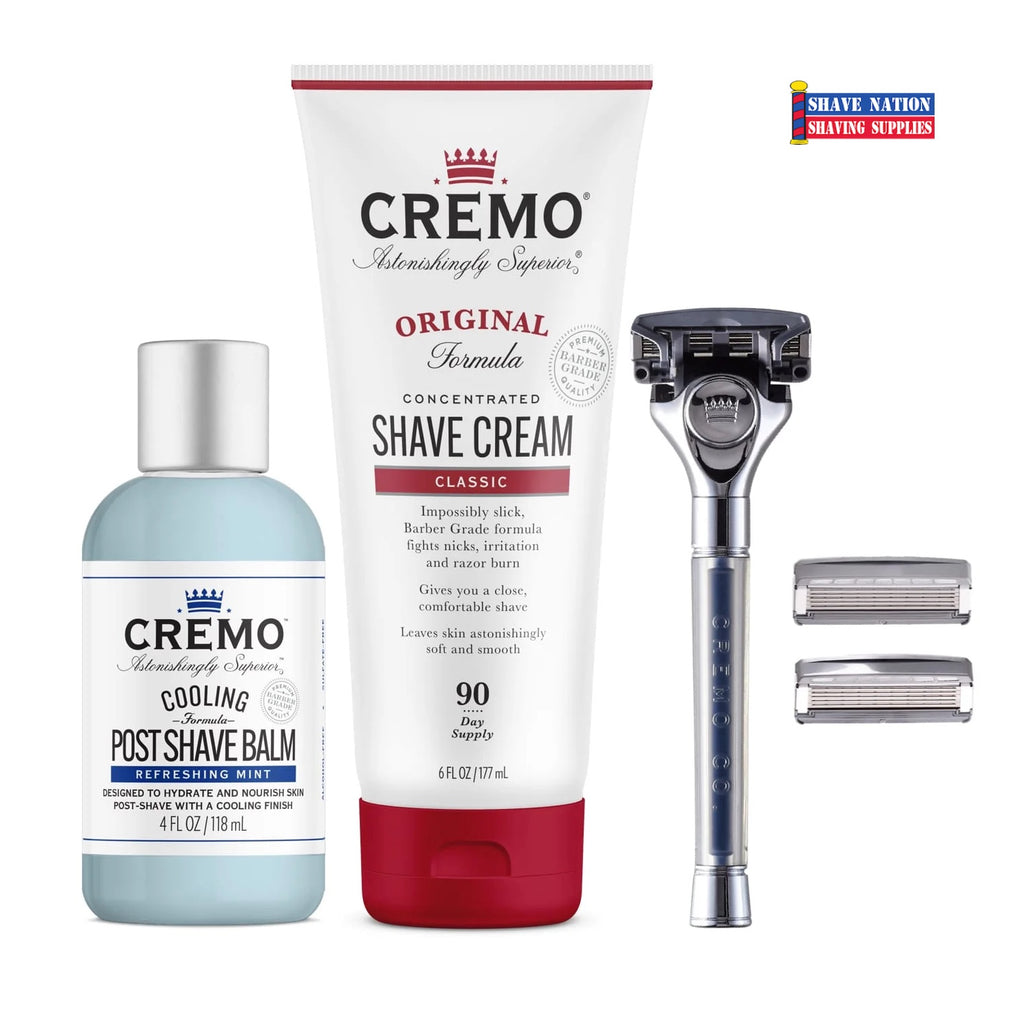 Cremo Barber Grade Cartridge Razor Shave Kit