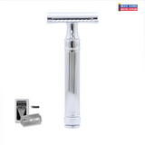Edwin Jagger Closed Comb DE89LBL Lined Chrome Safety Razor