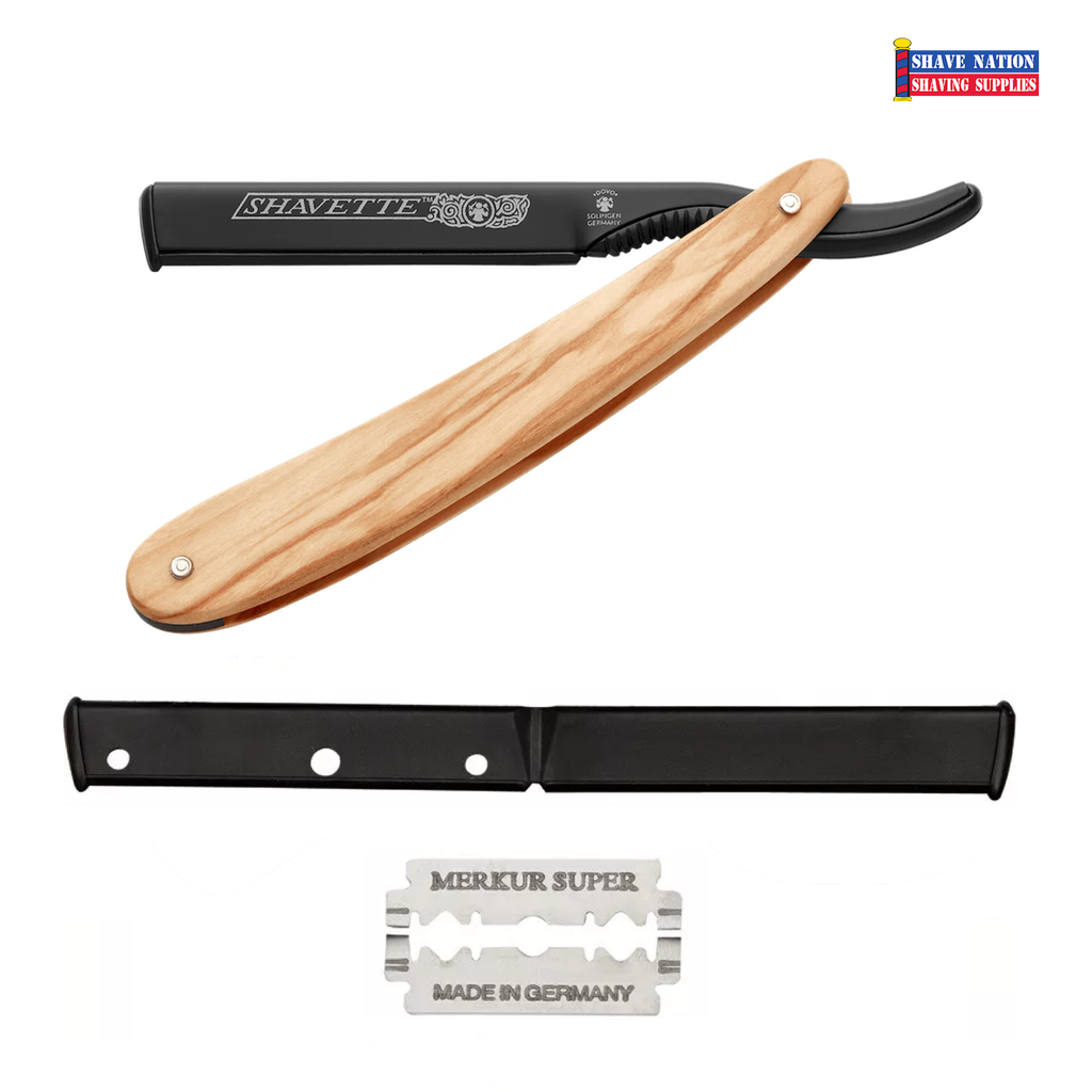 Dovo Shavette Razor-Olivewood Handle