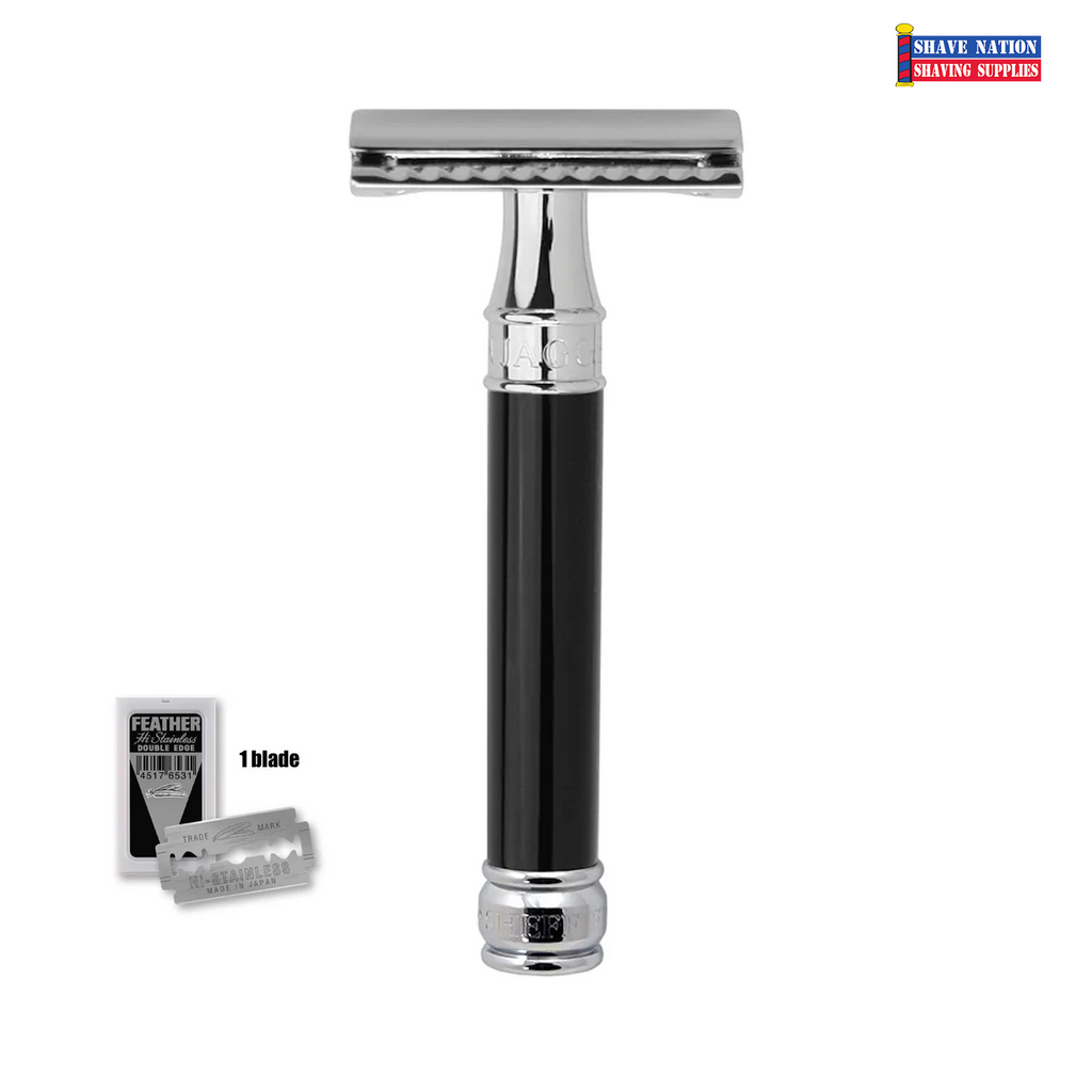 Edwin Jagger Closed Comb DE86BL Imitation Ebony Safety Razor