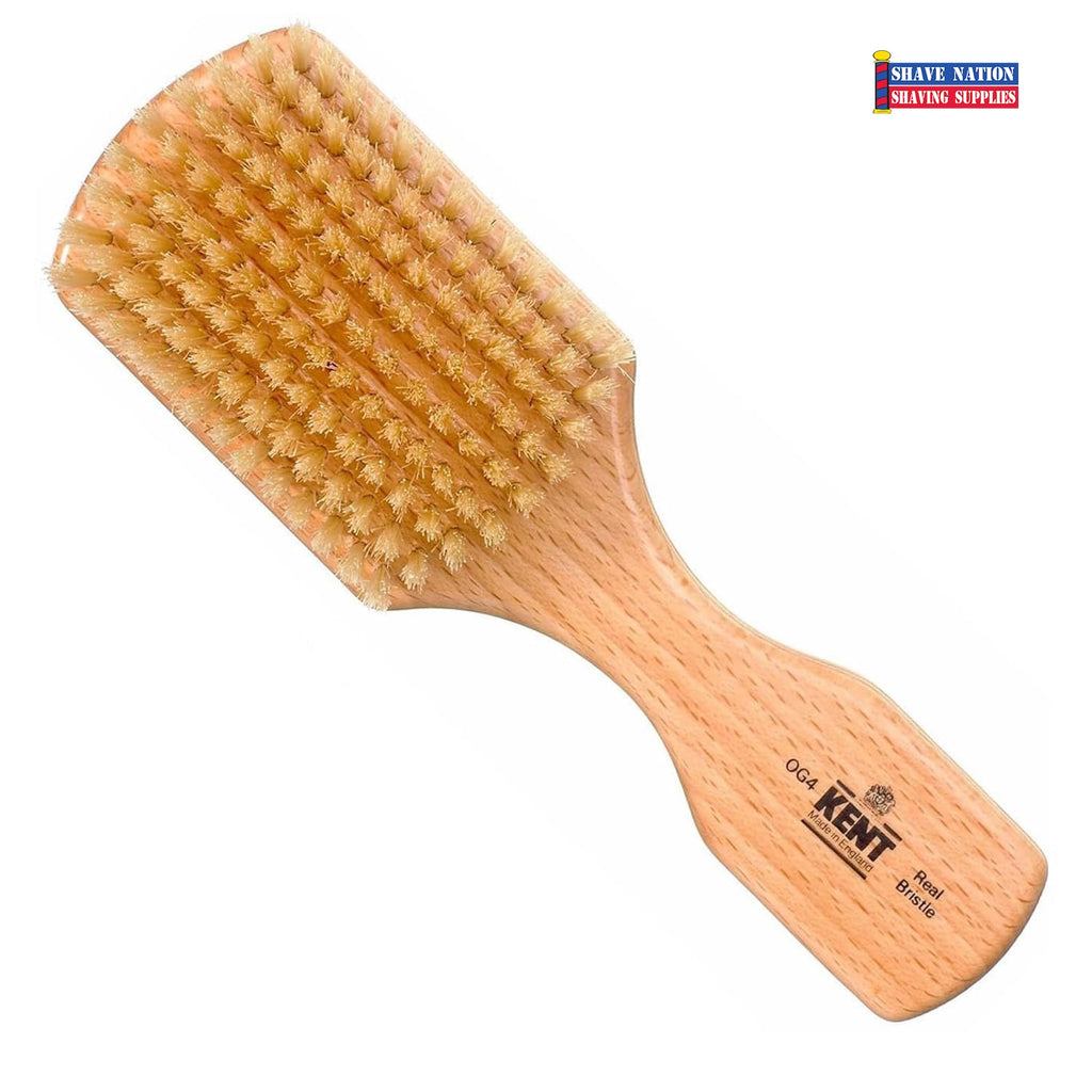 NEW! Kent OG4 Rectangular Beachwood Gentlemen's Hair and Beard Care Brush
