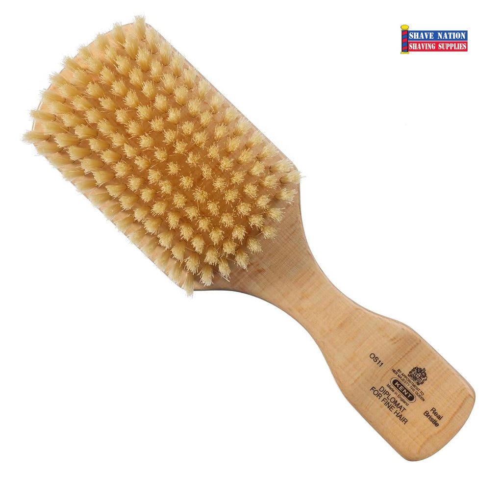 NEW! Kent OS11 Satinwood Military Club Hair and Beard Brush